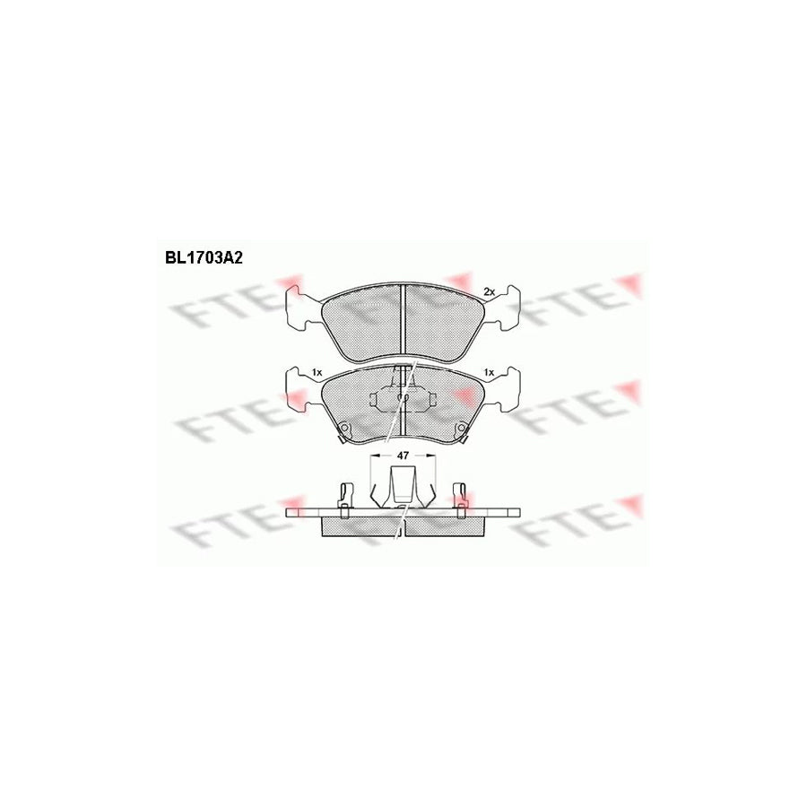 Fte BL1703A2 Brake Pad Set For Toyota Avensis | ML Performance UK Car Parts