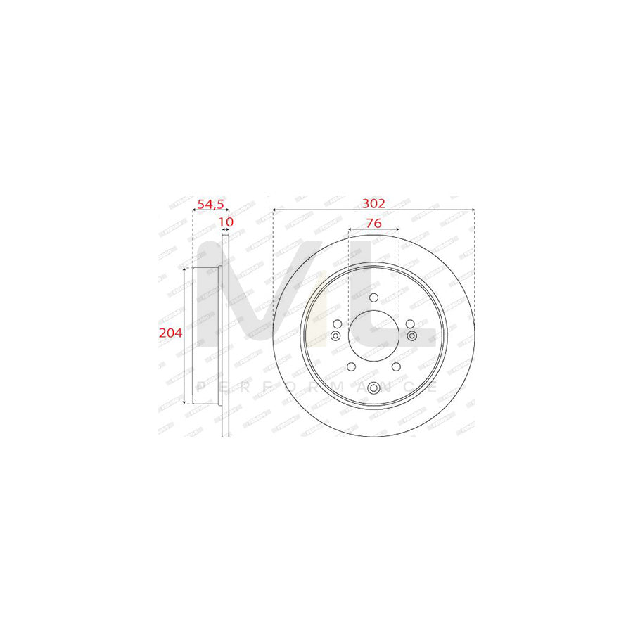 FERODO DDF2772C Brake Disc Solid, Coated | ML Performance Car Parts