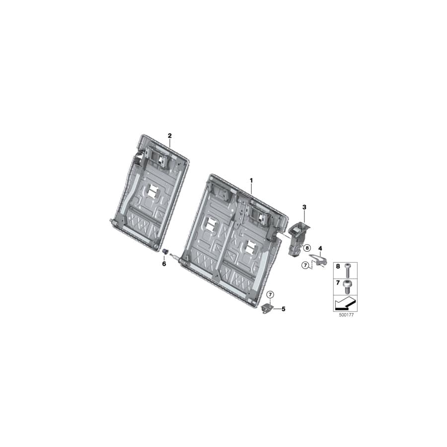 Genuine BMW 52207475485 F40 F44 Bracket Backrest Outer Left (Inc. 218i, M135iX & 118i) | ML Performance UK Car Parts