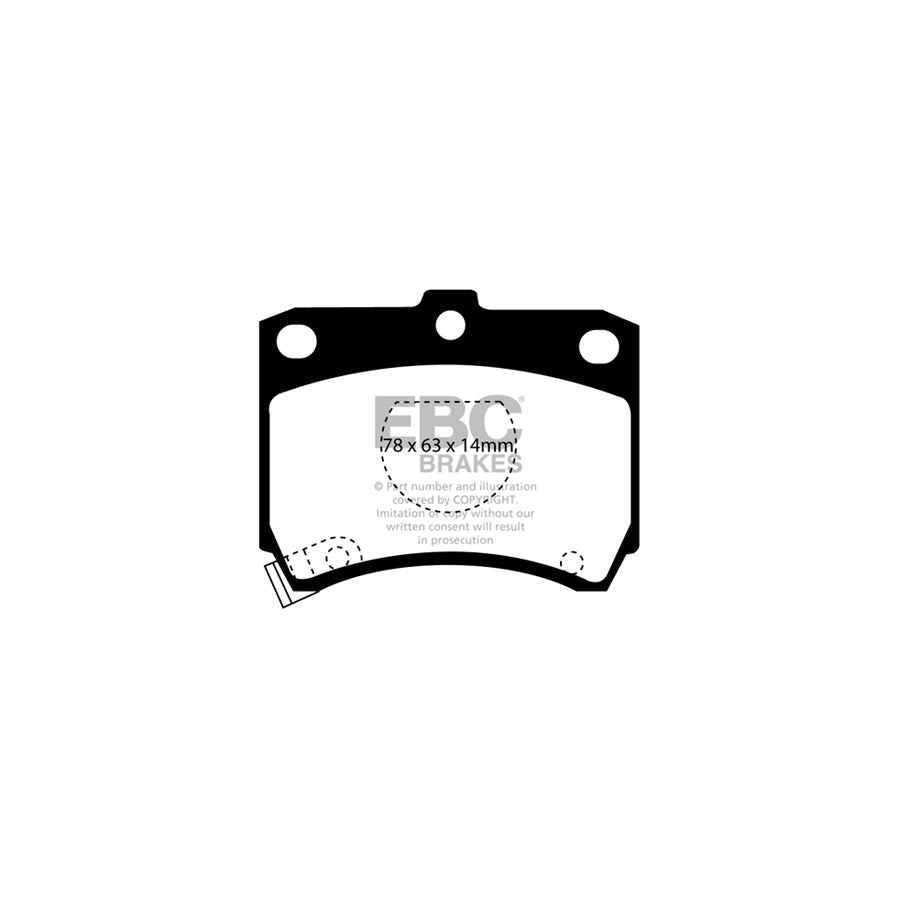 EBC DP737 Kia Mazda Ultimax Front Brake Pads (Inc. Pride & 121) 2 | ML Performance UK Car Parts