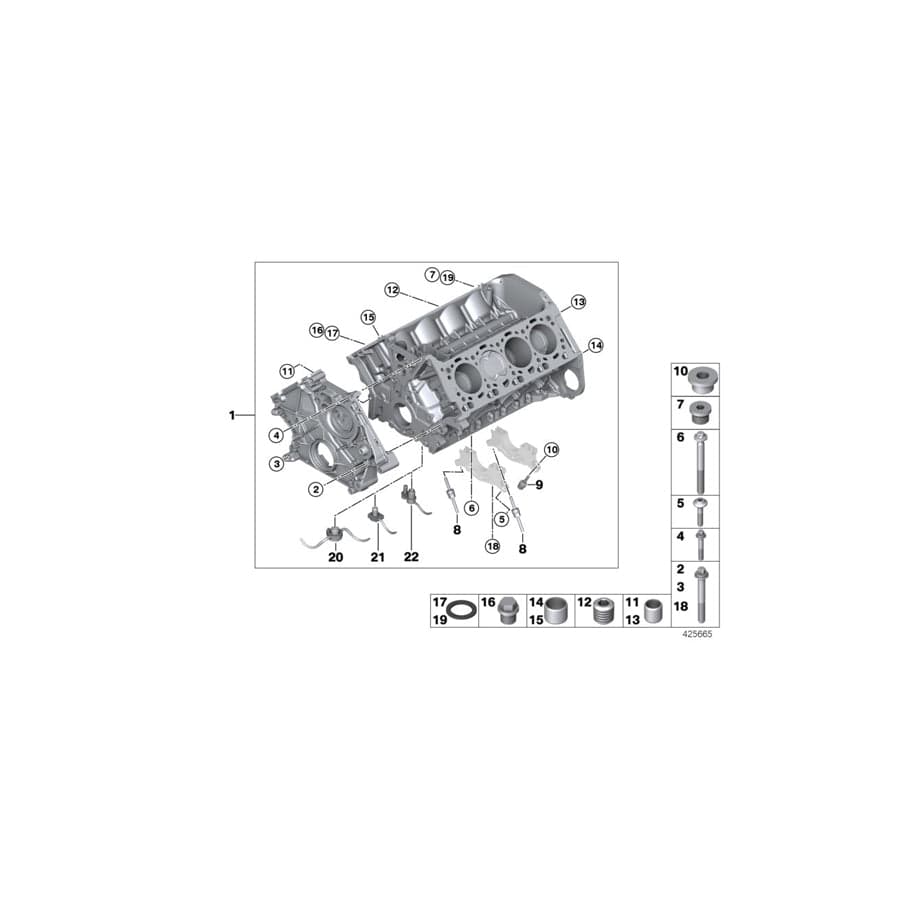 Genuine BMW 11112304685 F06 F01 Engine Block With Piston (Inc. Alpina B7X, Alpina B7L & Alpina B6) | ML Performance UK Car Parts