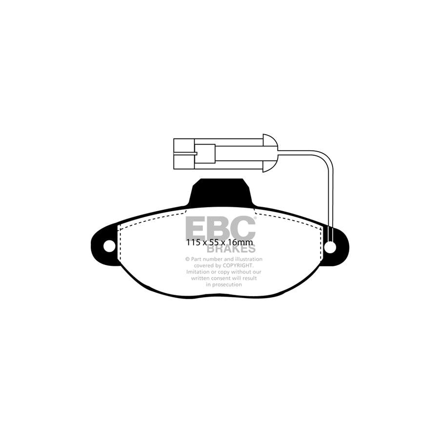 EBC PD11KF1147 Fiat Zastava Greenstuff Front Brake Pad & GD Disc Kit (Inc. Panda, Punto, 10) 2 | ML Performance UK Car Parts