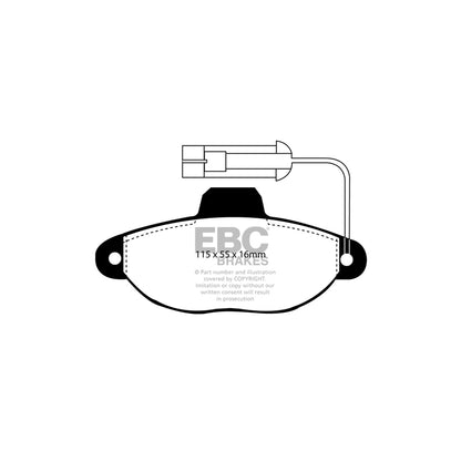 EBC PD11KF1147 Fiat Zastava Greenstuff Front Brake Pad & GD Disc Kit (Inc. Panda, Punto, 10) 2 | ML Performance UK Car Parts