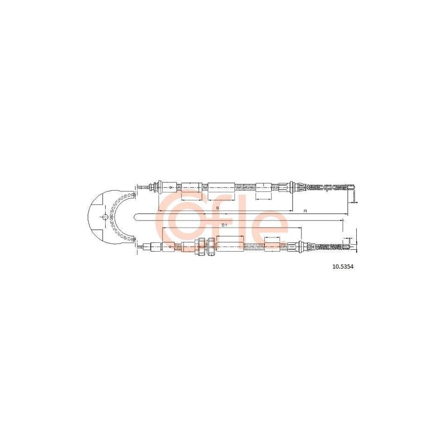 Cofle 10.5354 Hand Brake Cable