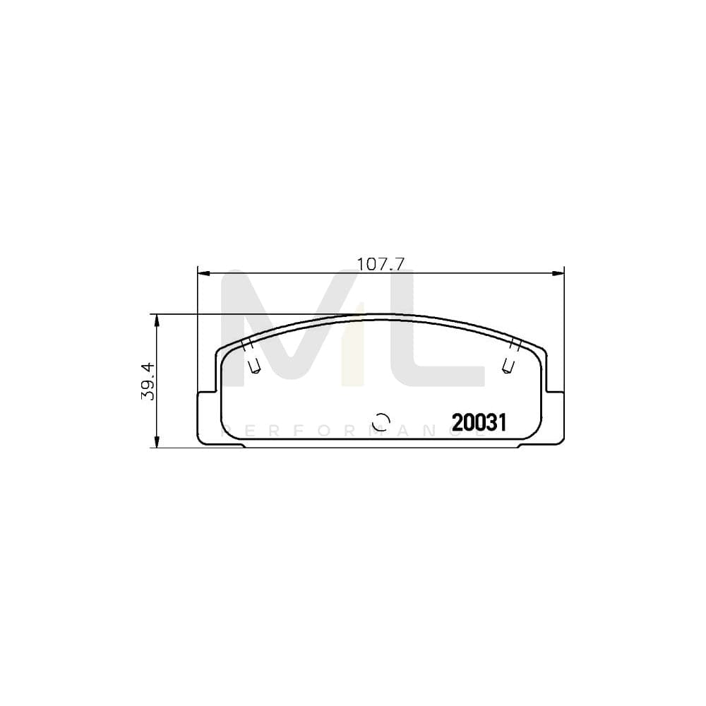 Hella 8DB 355 016-761 Brake Pad Set Not Prepared For Wear Indicator | ML Performance Car Parts