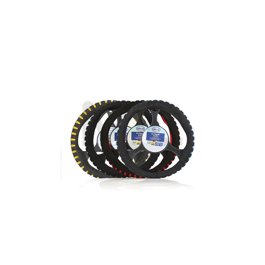 ALCA SOFT 596000 Steering wheel cover Blue, Grey, Red, Yellow, Ø: 37-39cm, PVC | ML Performance Car Parts