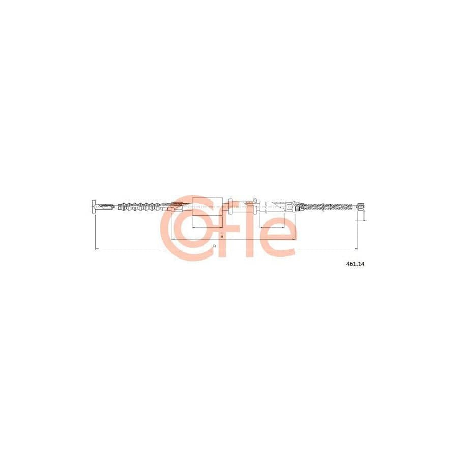 Cofle 92.461.14 Hand Brake Cable For Fiat Marea