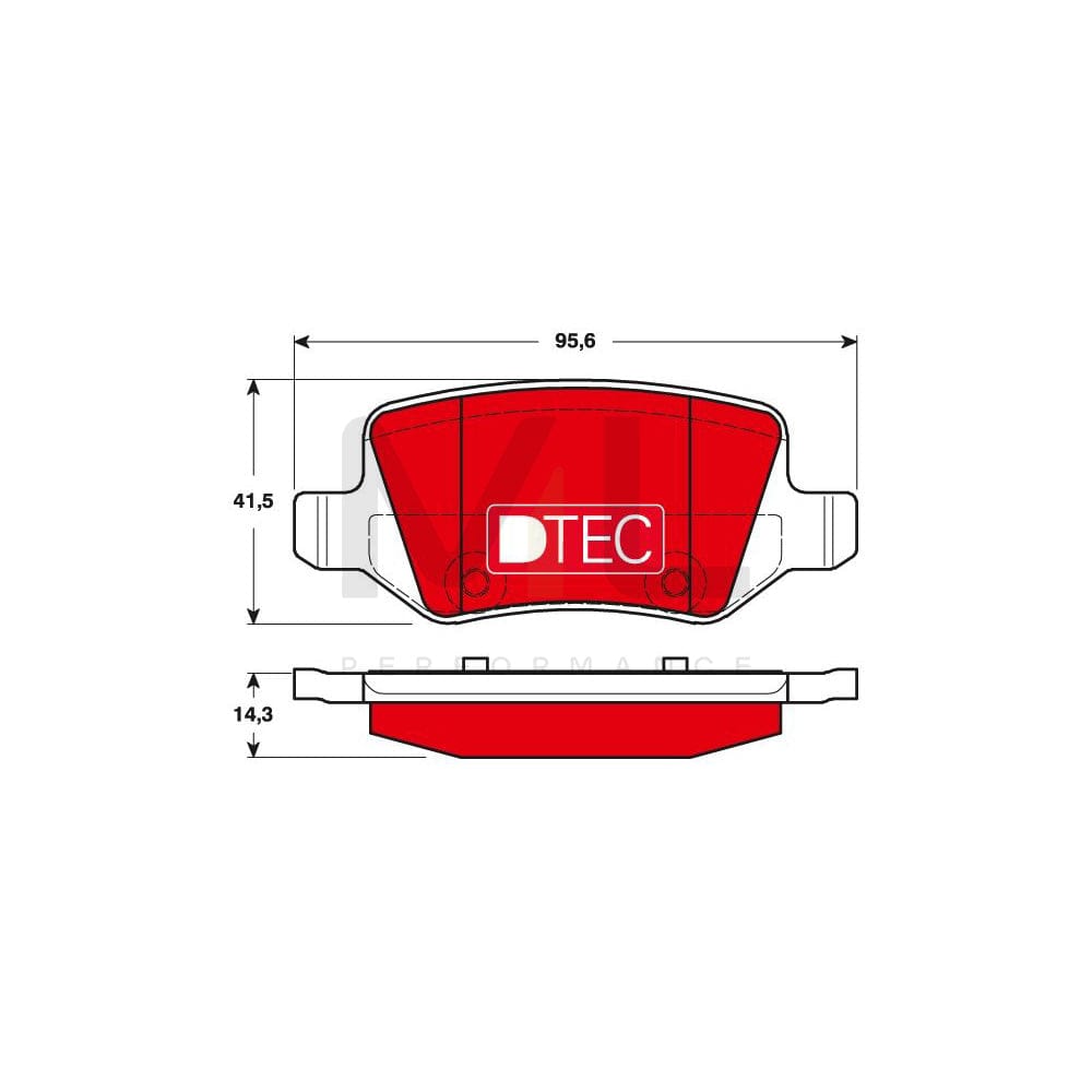 TRW Dtec Cotec Gdb1481Dte Brake Pad Set Not Prepared For Wear Indicator, With Brake Caliper Screws, With Accessories | ML Performance Car Parts