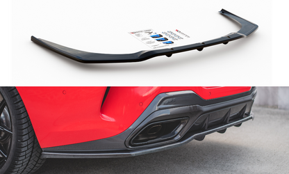 Maxton Design BM-M850-G15-RD1T+RD2T Central Rear Splitter (with vertical bars) BMW Series 8 Coupe M-Pack G15 | ML Performance UK Car Parts