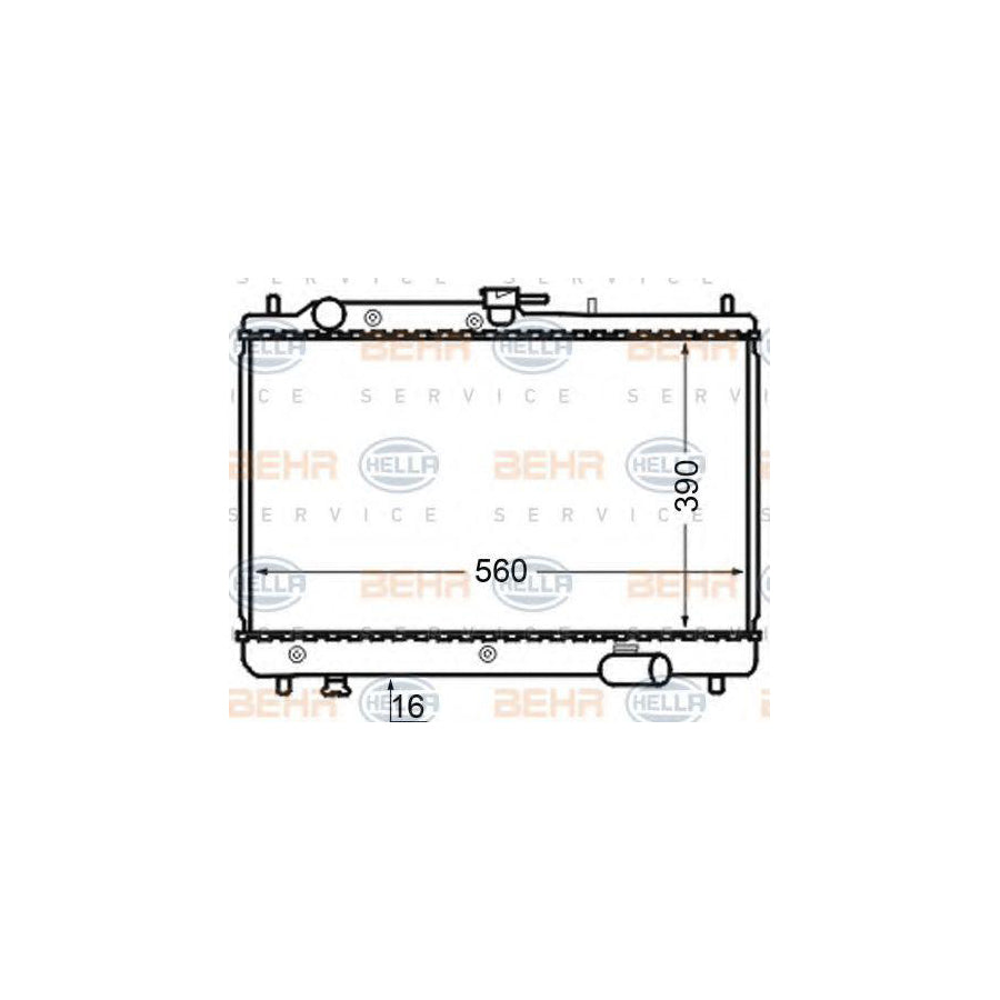 Hella 8MK 376 727-751 Engine Radiator