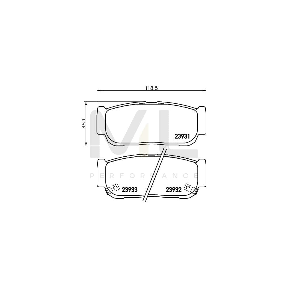 Hella 8DB 355 020-221 Brake Pad Set With Acoustic Wear Warning | ML Performance Car Parts