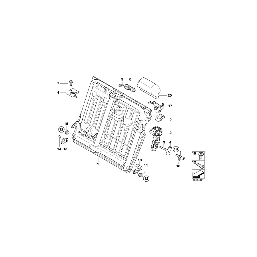 Genuine BMW 52207171507 E70 E72 E71 Catch Rear Left (Inc. X6 50iX, X5 40dX & X6 35dX) | ML Performance UK