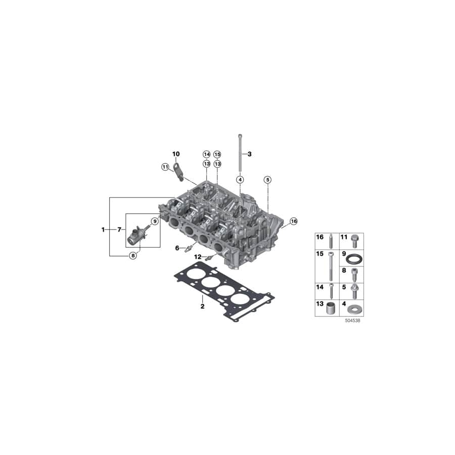 Genuine BMW 11128481577 F44 F39 F40 Cylinder Head Gasket 1,10mm (+0,3) (Inc. M135iX, M235iX & X2 M35iX) | ML Performance UK Car Parts