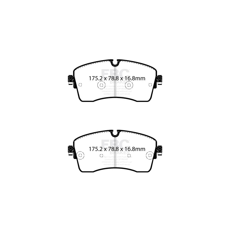 EBC PDKF2476 Jaguar Land Rover Ultimax Front Brake Pad & Plain Disc Kit - ATE Caliper (Inc. E-Pace & Discovery Sport) 2 | ML Performance UK Car Parts