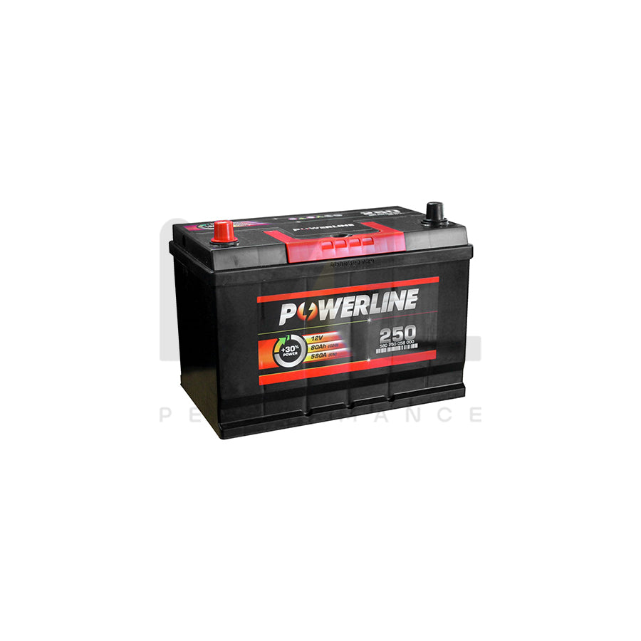 250 Powerline Car Battery 12V | Car Batteries UK | ML Performance Car Parts