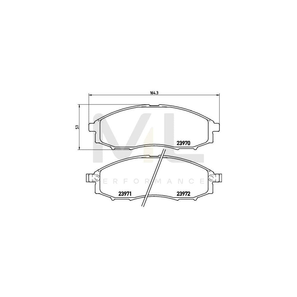 Brembo P 56 049 Brake Pad Set With Acoustic Wear Warning | ML Performance Car Parts