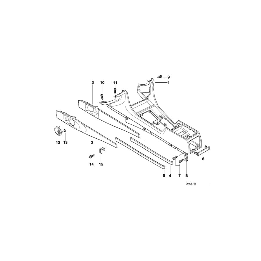 Genuine BMW 51168235516 E38 Rear Right Center Console Trim Panel SANDBEIGE (Inc. 740d, 740iLP & 750i) | ML Performance UK Car Parts