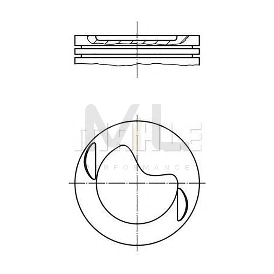 MAHLE ORIGINAL 002 19 03 Piston 88,75 mm, with piston rings | ML Performance Car Parts