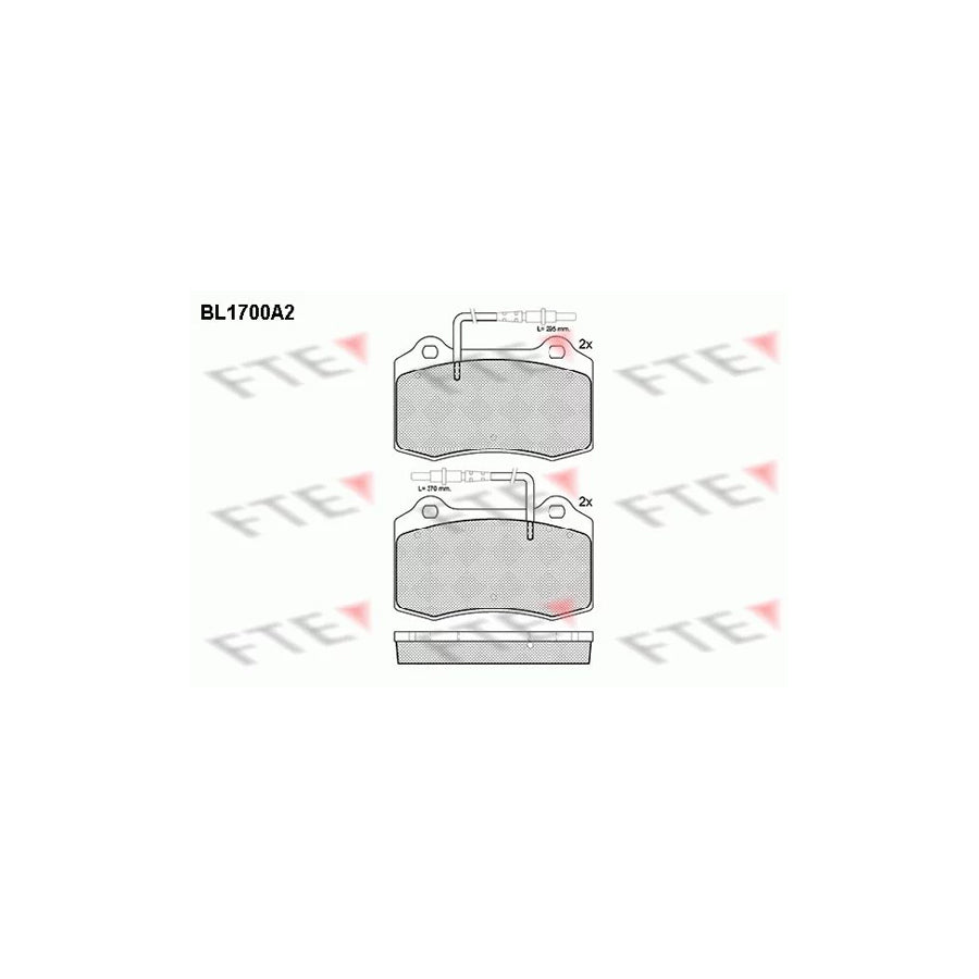 Fte BL1700A2 Brake Pad Set For Peugeot 406 Coupe | ML Performance UK Car Parts