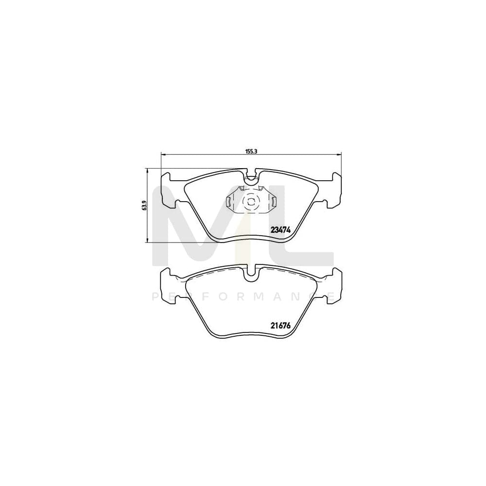 Brembo P 06 042 Brake Pad Set Prepared For Wear Indicator, With Piston Clip | ML Performance Car Parts