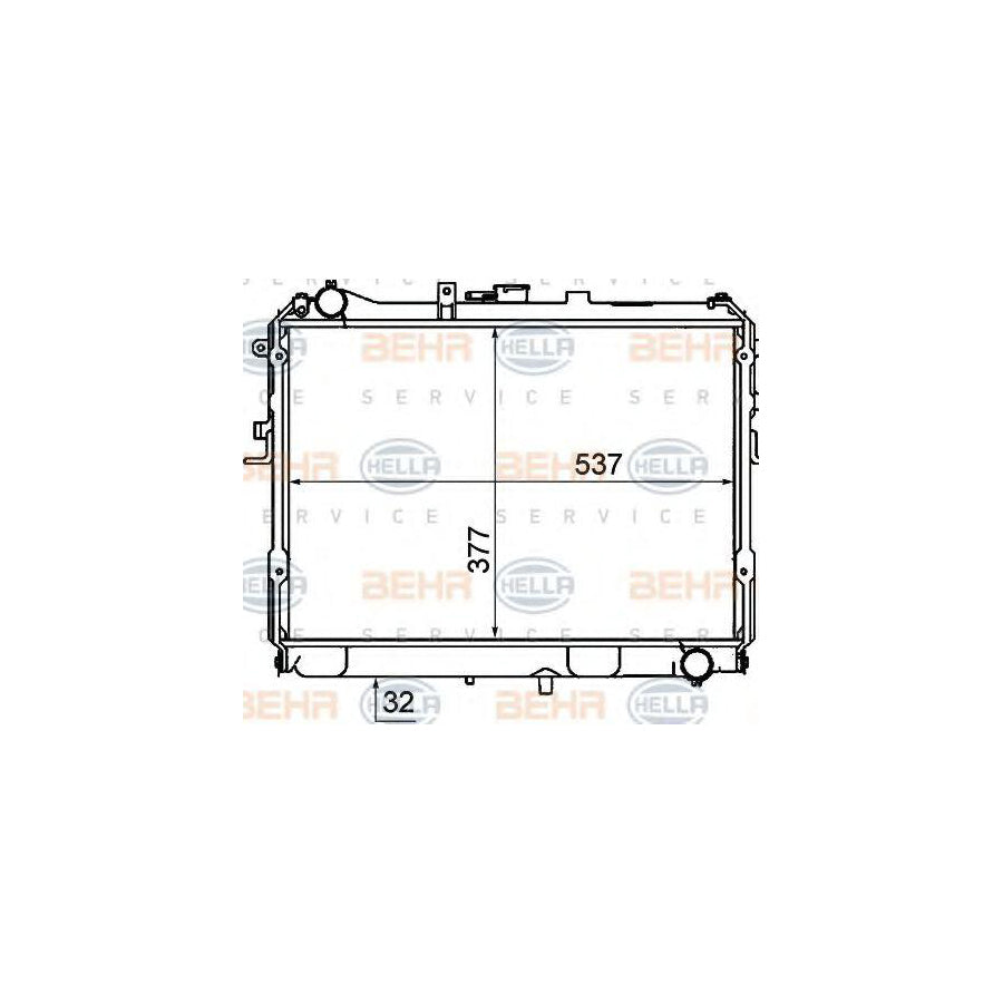 Hella 8MK 376 727-681 Engine Radiator For Mazda E-Series