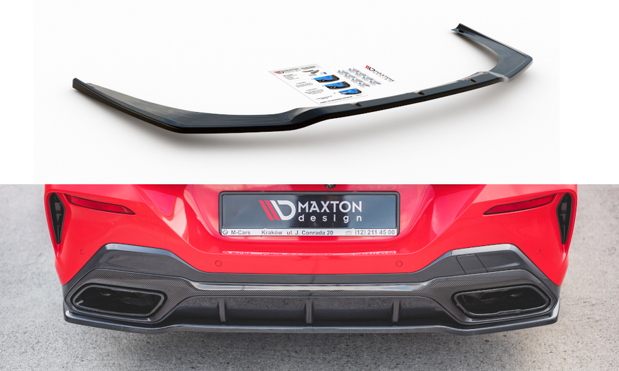 Maxton Design BM-M850-G15-RD1T Central Rear Splitter (without vertical bars) BMW Series 8 Coupe M-Pack G15 | ML Performance UK Car Parts