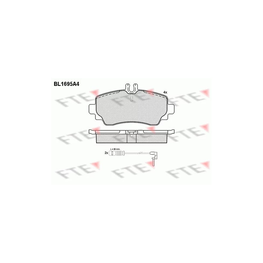 Fte BL1695A4 Brake Pad Set Suitable For Mercedes-Benz A-Class (W168) | ML Performance UK Car Parts