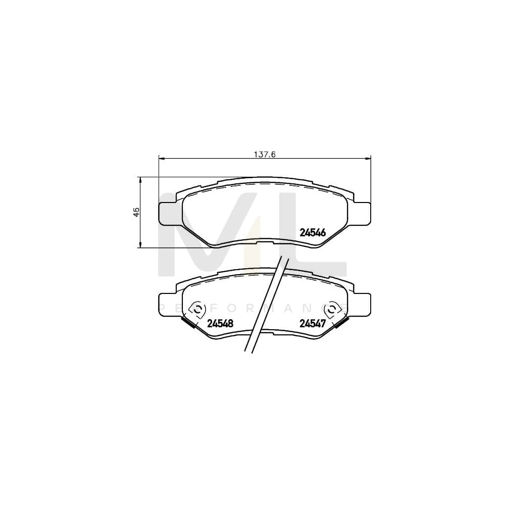 Brembo P 09 014 Brake Pad Set With Acoustic Wear Warning, With Anti-Squeak Plate | ML Performance Car Parts