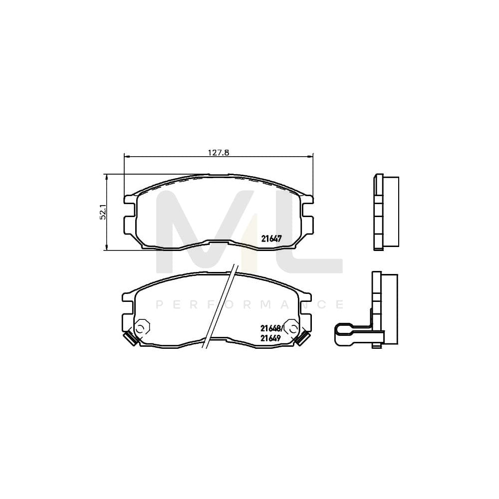 Hella 8DB 355 006-471 Brake Pad Set With Acoustic Wear Warning | ML Performance Car Parts