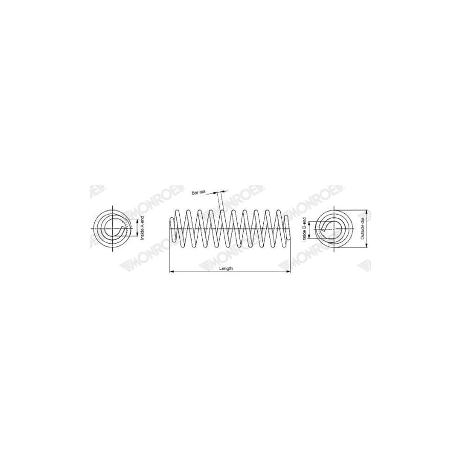 Monroe SP4091 Coil Spring For Hyundai Ix20 (Jc)