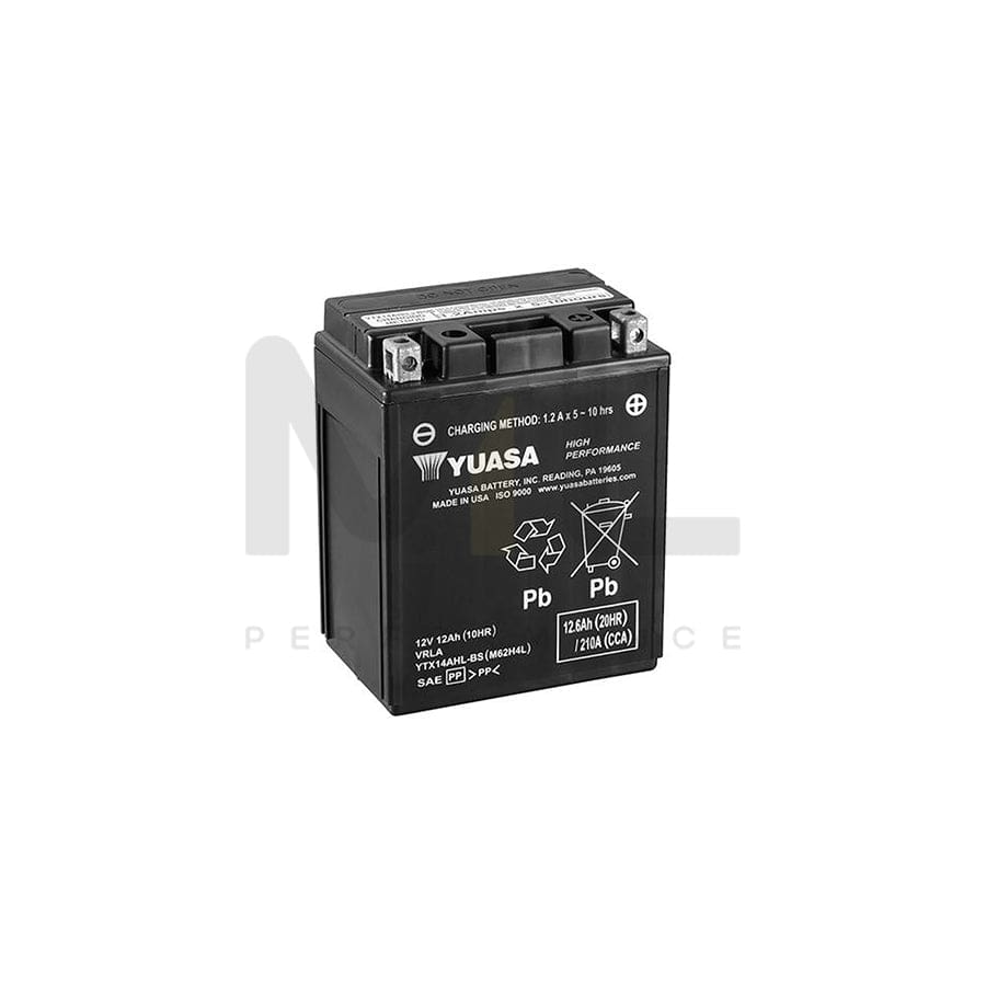 Yuasa YTX14AHL-BS 12V High Performance Maintenance Free Motorbike & Motorcycle Battery | ML Performance UK Car Parts