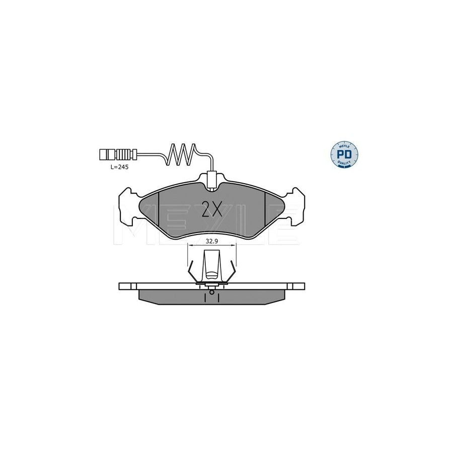 Meyle 025 216 2117/Pd Brake Pad Set