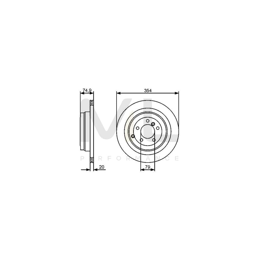 BOSCH 0 986 479 479 Brake Disc for LAND ROVER Range Rover III (L322) Vented, Coated, Alloyed / High-carbon | ML Performance Car Parts