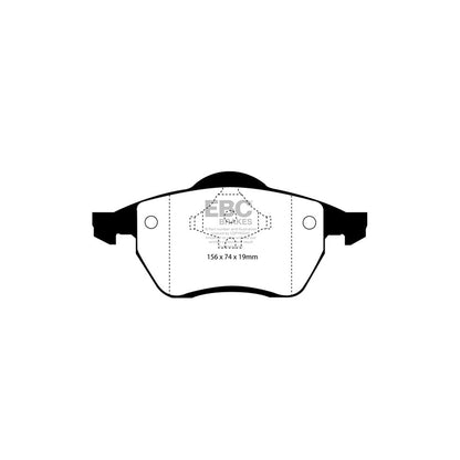 EBC DP21074 Ford Seat VW Greenstuff Front Brake Pads - Girling/TRW Caliper (Inc. Galaxy Mk1, Alhambra, Sharan) 2 | ML Performance UK Car Parts