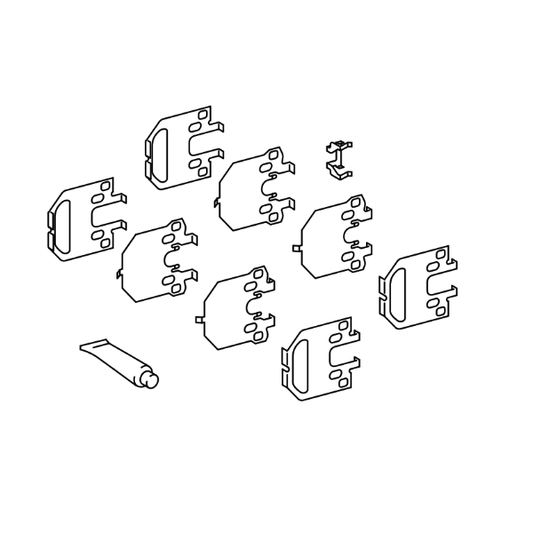 Genuine Lexus 04946-50070 LS Phase 4 Rear Anti Squeal Shim Kit