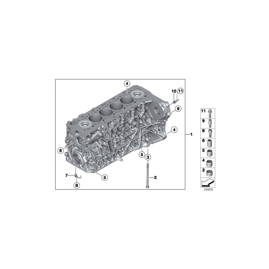 Genuine BMW 11112295067 F10 F02 E71 Engine Block With Piston (Inc. M550dX, X5 M50dX & X6 M50dX) | ML Performance UK Car Parts