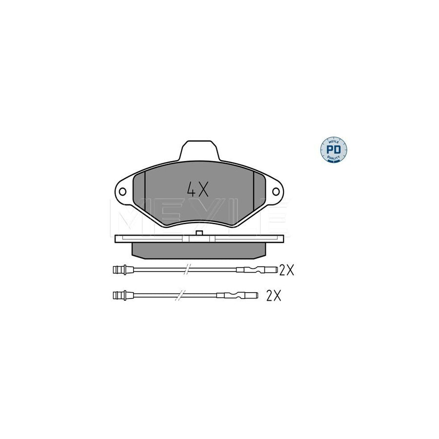 Meyle 025 216 3117/Pd Brake Pad Set For Citroën Xantia