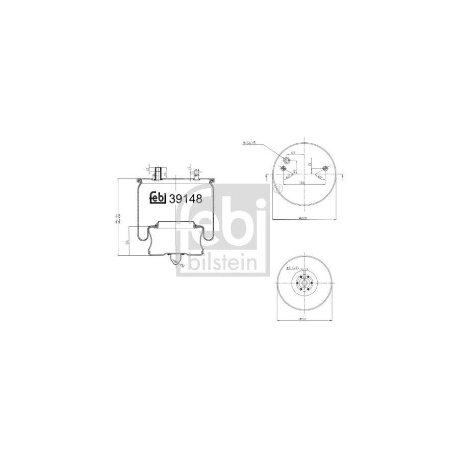 Febi Bilstein 39148 Boot, Air Suspension