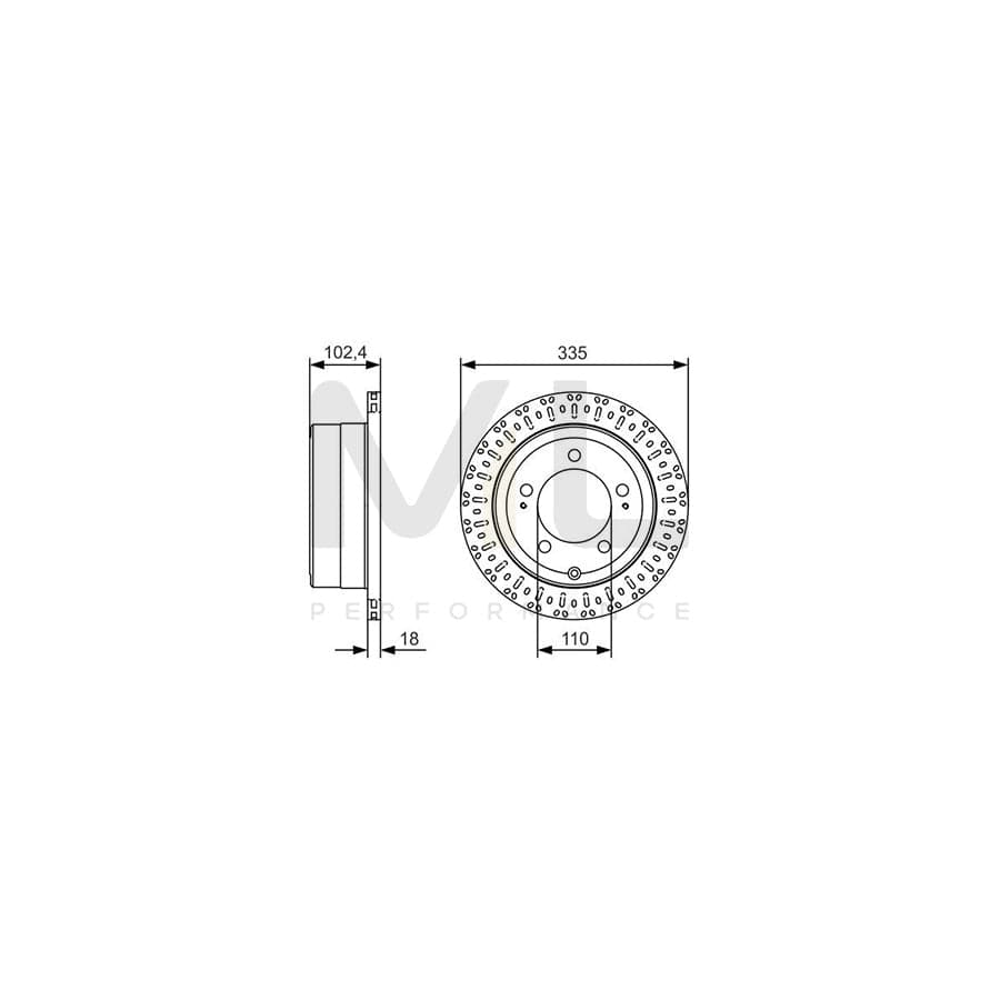 BOSCH 0 986 479 A61 Brake Disc for TOYOTA Land Cruiser Amazon (J100) Vented, Coated | ML Performance Car Parts