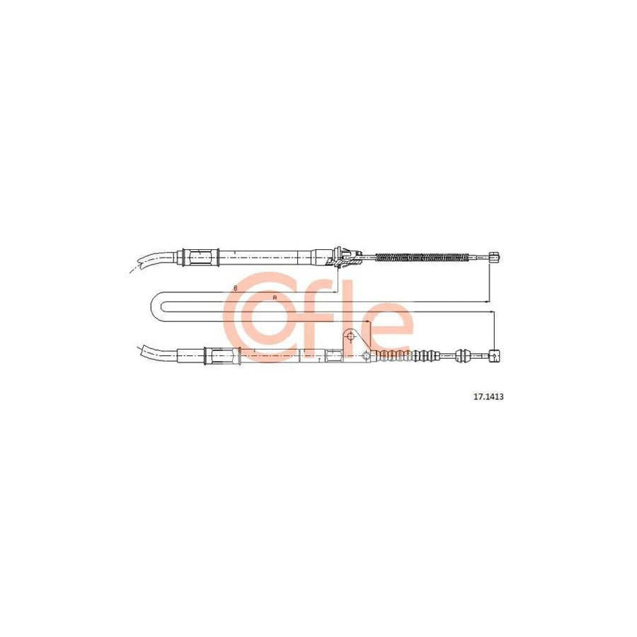 Cofle 17.1413 Hand Brake Cable For Toyota Avensis