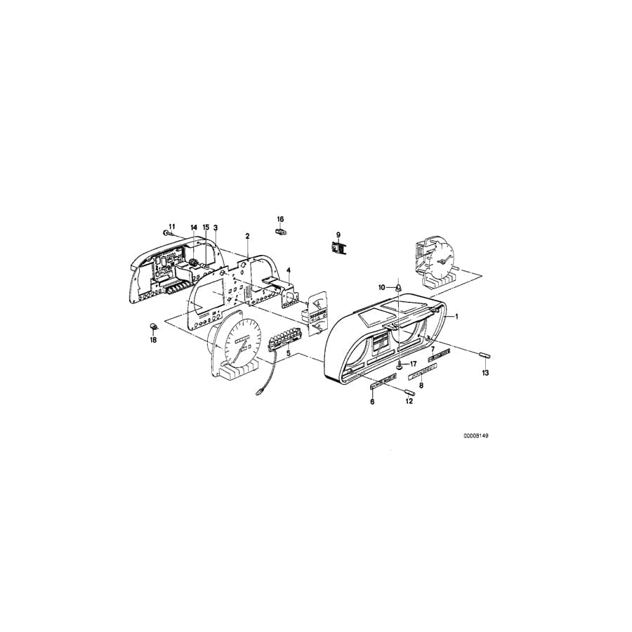 Genuine BMW 62111373091 E28 Control Symbol Light Right (Inc. 533i, 524td & 528e) | ML Performance UK Car Parts