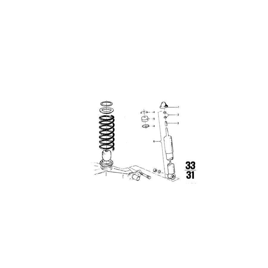 Genuine BMW 33521114383  Shock Absorber, Rear BILSTEIN (Inc. 2000, 2002 & 2002tii) | ML Performance UK Car Parts