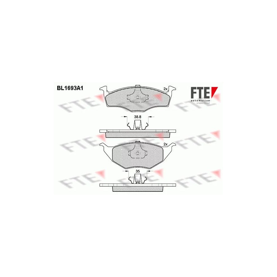 Fte BL1693A1 Brake Pad Set For Vw Lupo / Lupo 3L (6X1, 6E1) | ML Performance UK Car Parts