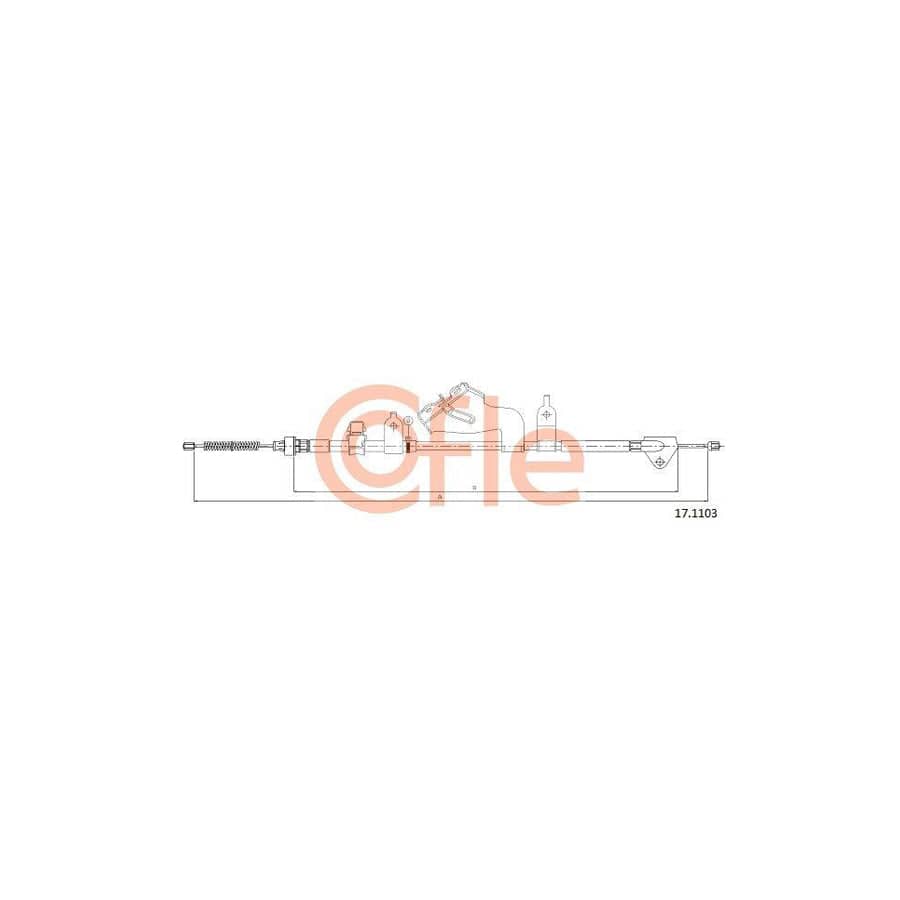 Cofle 92.17.1103 Hand Brake Cable For Toyota Yaris Iii Hatchback (Xp13)