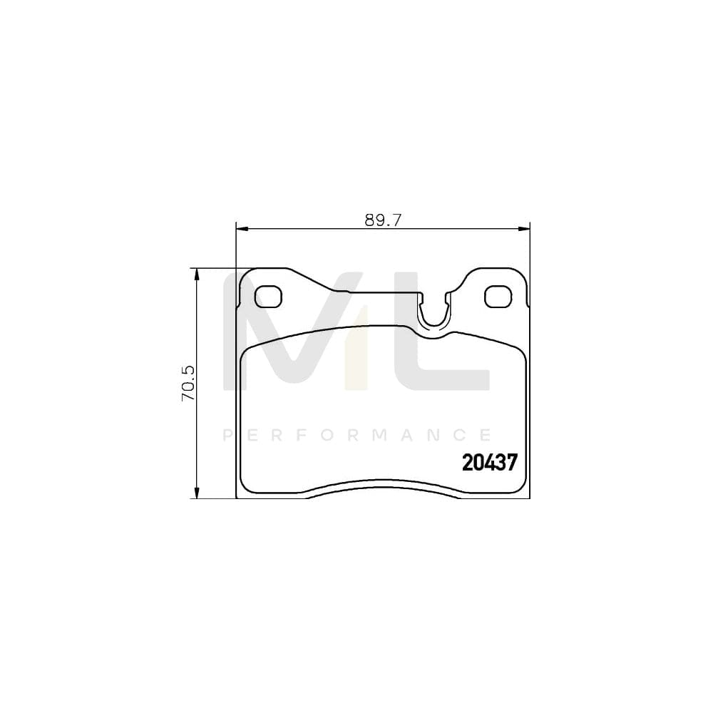 Hella 8DB 355 017-561 Brake Pad Set Prepared For Wear Indicator | ML Performance Car Parts