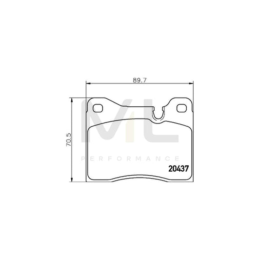 Hella 8DB 355 017-561 Brake Pad Set Prepared For Wear Indicator | ML Performance Car Parts