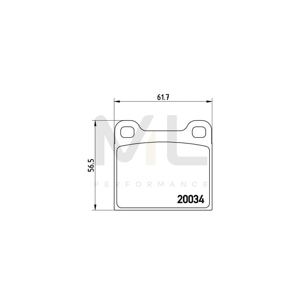 Brembo P 59 001 Brake Pad Set Excl. Wear Warning Contact | ML Performance Car Parts