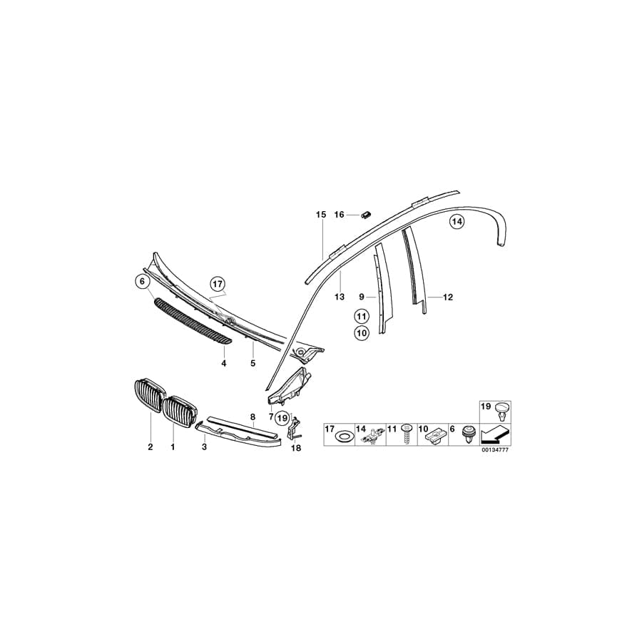 Genuine BMW 63136914764 E46 Bracket, Right Direction Indicator Light (Inc. 316i 1.6, 323i & 316i 1.9) | ML Performance UK Car Parts