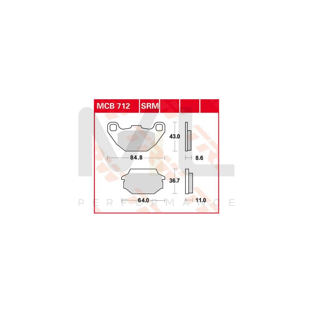 TRW Organic Allround Mcb712 Brake Pad Set | ML Performance Car Parts