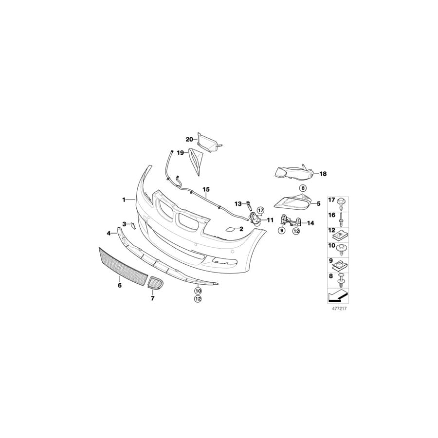 Genuine BMW 07146951655 E64 F39 C-Clip Nut, Self-Locking ST 4.8 -ZNS3 (Inc. X2 18d, 330xd & 535iX) | ML Performance UK Car Parts